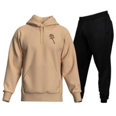 Imagem de Conjunto De Moletom Blusa Moletom Canguru + Calça Moletom-Masculino