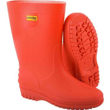 Imagem de Bota de Pvc, Vermelha, com Forro, 40/41, Vonder
