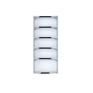 Imagem de Kit 6 Bandejas Canto 202 FIT Farmacia 30/25 Branco Pe Preto