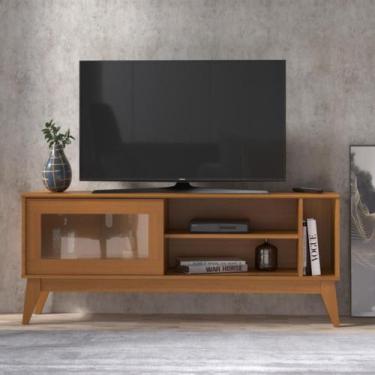 Imagem de Rack para tv até 55 polegadas trend 1 porta vidro deslizante reflecta 