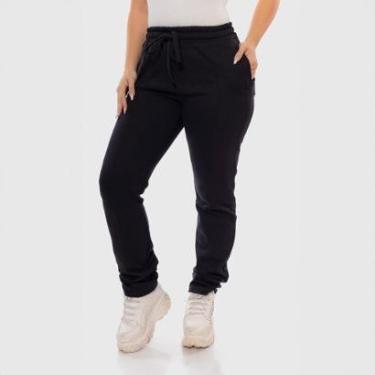 Imagem de Calça Basica Moletom Feminina Confortavel Cintura Elastico-Feminino