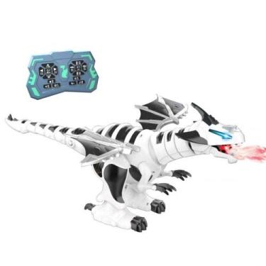 Imagem de Robô Dinossauro Controle Remoto Dragão Solta Fumaça Som Luz - Yeet