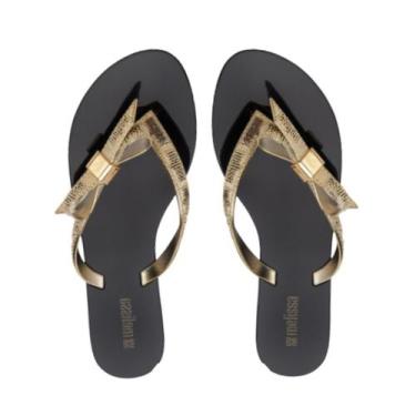 Imagem de Chinelo melissa harmonic m lover chrome ad 36219, Preto, 36