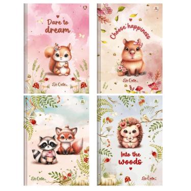 Imagem de Caderno Costurado Capa Dura São Domingos So Cute - Animativa com 80 Folhas Pautadas 1 M...