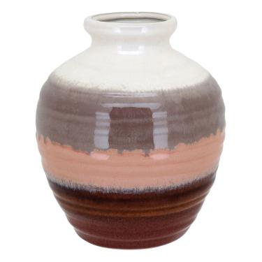 Imagem de VASO DECORATIVO ENFEITE PLANTA CERÂMICA 20x17x17cm MARROM