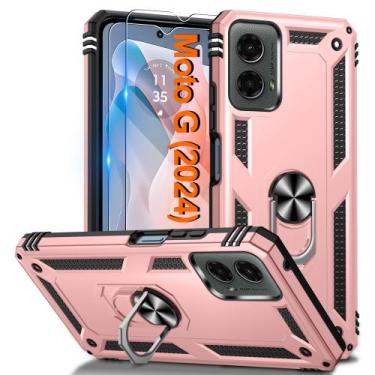 Imagem de Capa para Celular ATUMP Moto G 5G 2024 Grau Militar Ouro Rosé