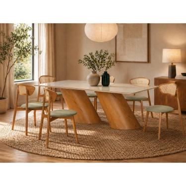 Imagem de Sala de Jantar maciça 6 cadeiras 2,20m -Orion -Imperial
