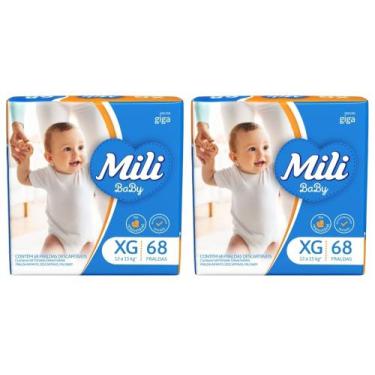Imagem de Fralda mili giga baby xg68 - kit 2 unidades
