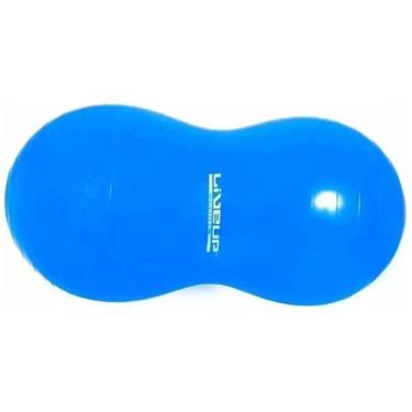 Imagem de Bola Pilates Feijão Amendoim Ginástica 90x45cm Azul Liveup