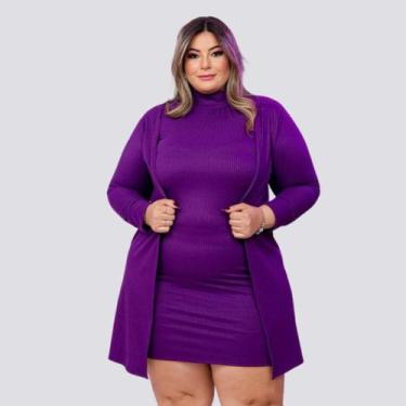 Imagem de Vestido Plus Size Com Kimono Roupas Femininas GG 1845 - Bellucy Modas,