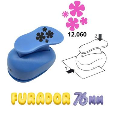 Imagem de Furador Cortador Perfurador De Eva Papel 76mm Make+  Artesanal  Scrapb