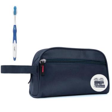 Imagem de Nécessaire Executiva Nylon Impermeável Azul Estampada - Mormino