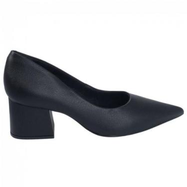 Imagem de Sapato Scarpin Lia Line Couro 71568, Preto, 36