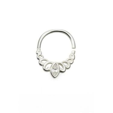 Imagem de Piercing De Prata 925 De Furo Septo Argola Com Detalhes - Princesa das
