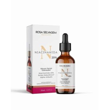 Imagem de Sérum Facial Clareador Niacinamida 25% 30ml - Rosa Selvagem para Pele 