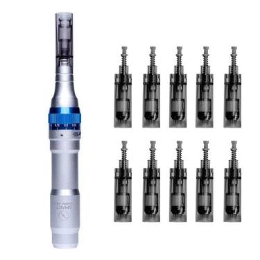 Imagem de Kit Caneta Dermapen + 10 Cartuchos Com 36 Agulhas - Smart GR
