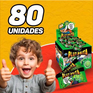 Imagem de Chiclete Plutonita Recheio Ácido Display Caixa com 40Un Cabeça de Abób