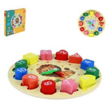 Imagem de Brinquedo Educativo Relógio Encaixe Peças Sortidos - ark toys
