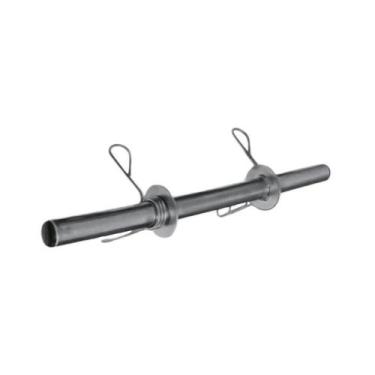 Imagem de Barra de Musculação Ôca 1" 40cm Galvanizada com Presilhas Prata Anilha