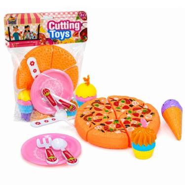 Imagem de Conjunto De Comidinhas Divertido Com Doces E Pizza Variados De Brinque