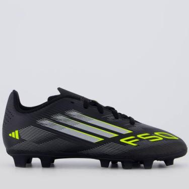 Imagem de Chuteira Adidas F50 Club FG/MG Campo Juvenil Preta, 29