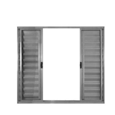 Imagem de Veneziana de Correr 6 Folhas  S/Grade Alumínio Brilhante 1.00 x 2.00 L