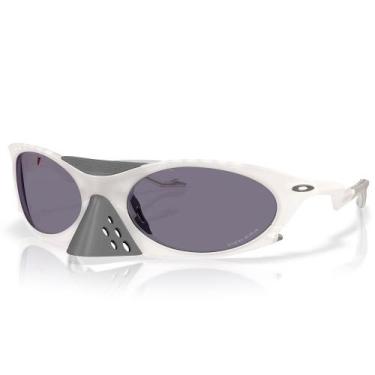 Imagem de Óculos de Sol Oakley Plantaris Seek Matte Vapor Prizm Grey, Branco