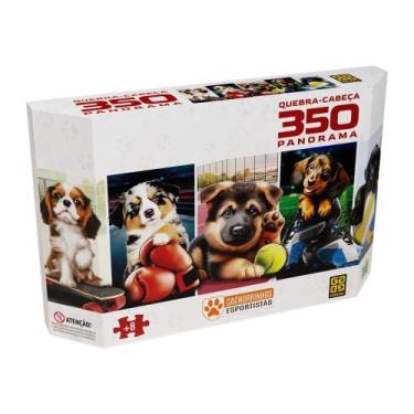Imagem de Quebra-cabeça 350 peças Panorama Cachorrinhos Esportistas Grow - 04849