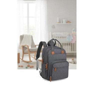 Imagem de 2x Mochila Maternidade Térmica Cinza Escuro Essencial - Congratulation