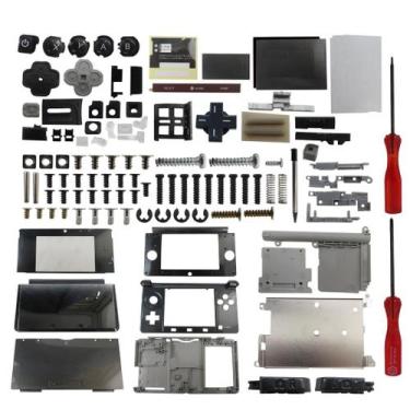 Imagem de Kit de Reparo da Carcaça INGQI para Nintendo 3DS Preto