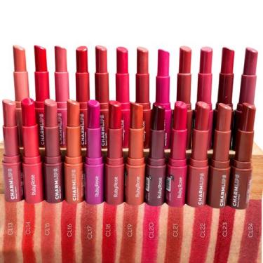 Imagem de Batom charm lips ruby rose cor intensa semi matte aveludado cl22, CL22