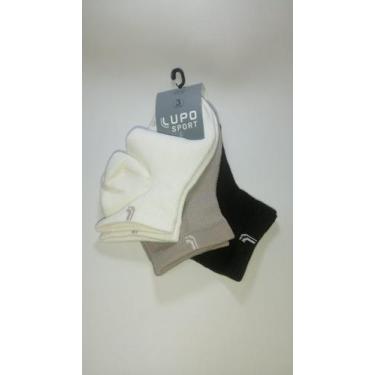 Imagem de Kit 3 Pares Meia Lupo Sport Cano Curto Algodão 3201-3202 Tamanho:P - 3
