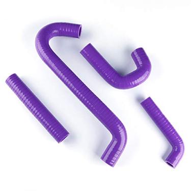 Imagem de LUXERAD 3 camadas 4,5 mm Performance Off Road Mangueira de refrigeração de silicone para Yamaha FZR600R 1989-1999 (roxo)