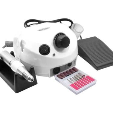 Imagem de Lixadeira Motor Unhas Nail Drill Porquinho 35.000rpm Bivolt Cor:Branco