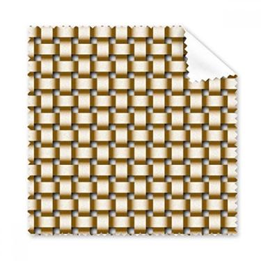 Imagem de Tecido de malha de linho marrom Art Deco presente pano de limpeza moderno limpador de óculos 5 peças