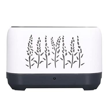 Imagem de OUKENS Umidificador, desligamento automático 200 ml chama branca vazada luz ambiente atomização ultrassônica 35db difusor silencioso umidificador 100-240V (EUA )