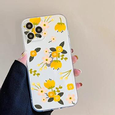 Imagem de Capa de telefone transparente flor de luxo para iphone 11 12 13 mini pro max xs x xr 7 8 plus se 2020 6s 6 capas macias, transparente k1767, para 12 mini