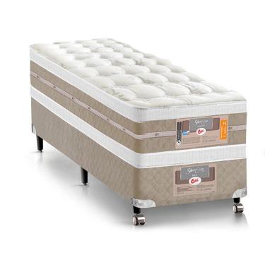 Imagem de Cama Box + Colchão Solteiro Castor Mola Pocket® Silver Star AIR com Box SI Double Face 120x203x74cm