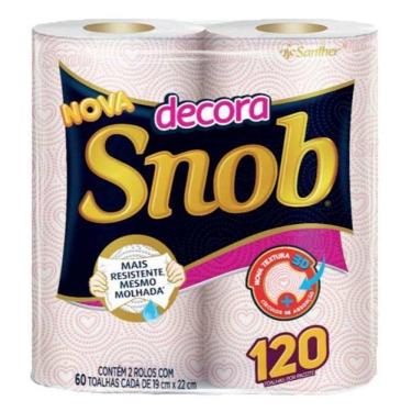 Imagem de Papel Toalha Snob Decorado 12Pct C/2 Rolos 60Fl