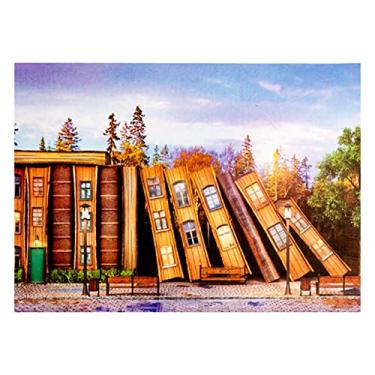 Imagem de Fantasy Library Quebra-cabeça de 1000 peças para adultos e crianças | Jogo de quebra-cabeças de 68 x 50 cm com espessura extra, peças que se encaixam facilmente | Feito de papel reciclado | Pôster