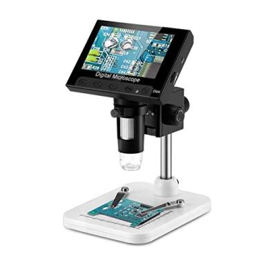 Imagem de ZTBH Kit de acessórios para microscópio microscópio eletrônico digital de 4,3 polegadas, com 8 deslizadores para microscópio LED (cor : suporte para PC)