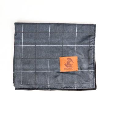 Imagem de Manta Cobertor Para Pet Mantinha Para Cachorros e Gatos - Xadrez Cinza