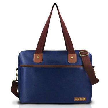 Imagem de Bolsa De Trabalho Masculina Jacki Design Azul E Marrom