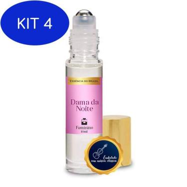 Imagem de Kit 4 Perfume Roll On Dama Da Noite 10Ml - Feminino Floral