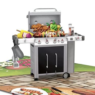 Imagem de Liif Cartão de Dia dos Pais BBQ Grill 3D, Cartão Pop Up do Dia dos Pais, Cartão de Aniversário para Pai, Homens, Marido, Irmão, Chefe, Amizade | Com Mensagem Nota | Tamanho 20 x 15 cm