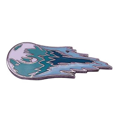Imagem de Anime Source Broche de Nuvem Série de Vídeo Game Símbolo Final Fantasy VII 7, Cinza: Azul, Esmalte e Liga Metálica