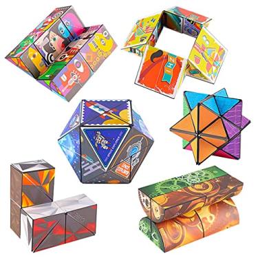 Imagem de Cubo infinito de variedade tridimensional, cubo mágico de quebra-cabeça 3D geométrico, artefato de descompressão, plástico seguro ABS, desafio educacional, cultive capacidade prática de imaginação capacidade de espaço