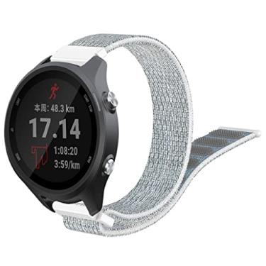 Imagem de Pulseira NSmart compatível com Garmin Forerunner 245-645 Music Vivomove Vivomove HR e Active 3 + 4 - Nandos-Store (Branca nylon)