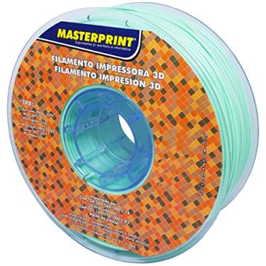 Imagem de Filamento 3D TPR (Borracha) Verde Claro 2.85mm Rolo de 1Kg Masterprint Para Impressora 3D