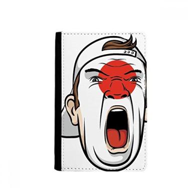 Imagem de Capa para passaporte de maquiagem facial com bandeira do Japão porta-cartões, Multicolorido.